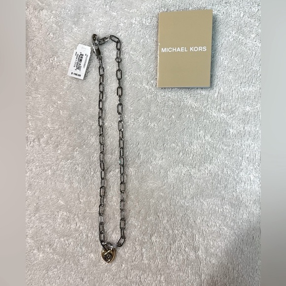 NEW Michael Kors two-toned necklace. Silver & gold tones. Chain link Box incl - Picture 13 of 14